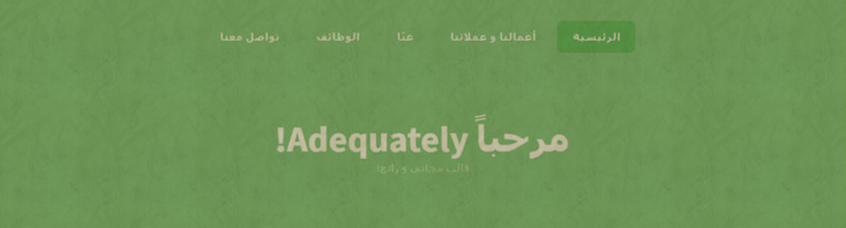 قالب ADEQUATELY