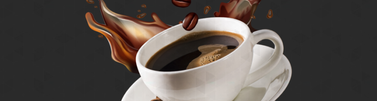 ملف مفتوح لكوب قهوة طائر