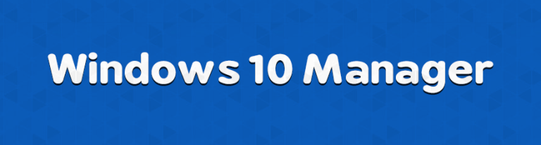 Windows 10 Manager