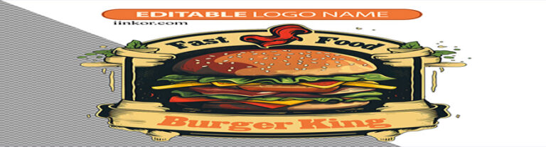 logo psd شعار البرجر مطاعم الوجبات السريعة