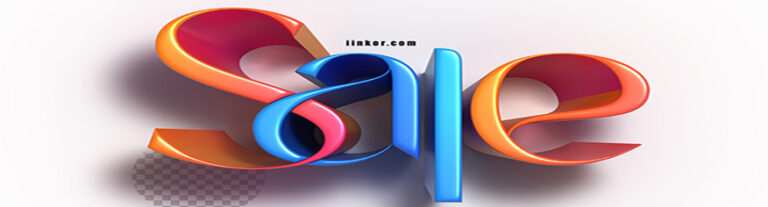 تصميم psd logo Sale خط شفاف ثلاثي الأبعاد