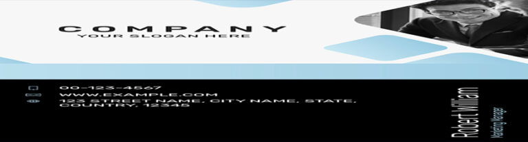 قالب PSD business card قابل للتحرير بتصميم حديث