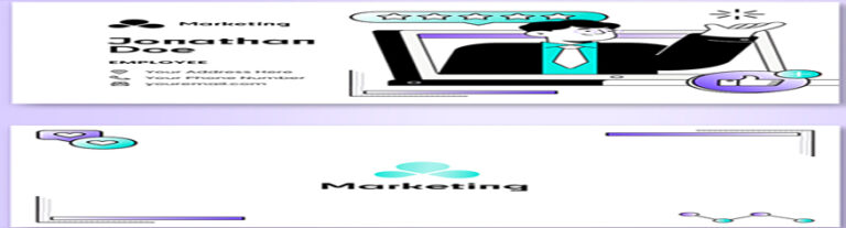 قالب PSD business card عن استراتيجية التسويق