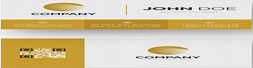 PSD business card باللون الذهبي و الابيض