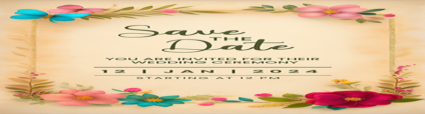 تصميم PSD Wedding invitation مميز قابل للتعديل