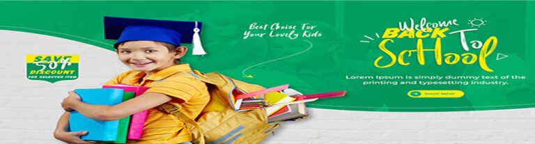 قالب PSD لأحتفال التلاميذ بالرجوع للمدارس