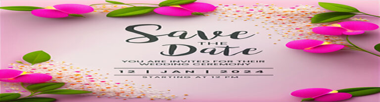 تصميم كارت دعوة فرح قابل للتعديل PSD