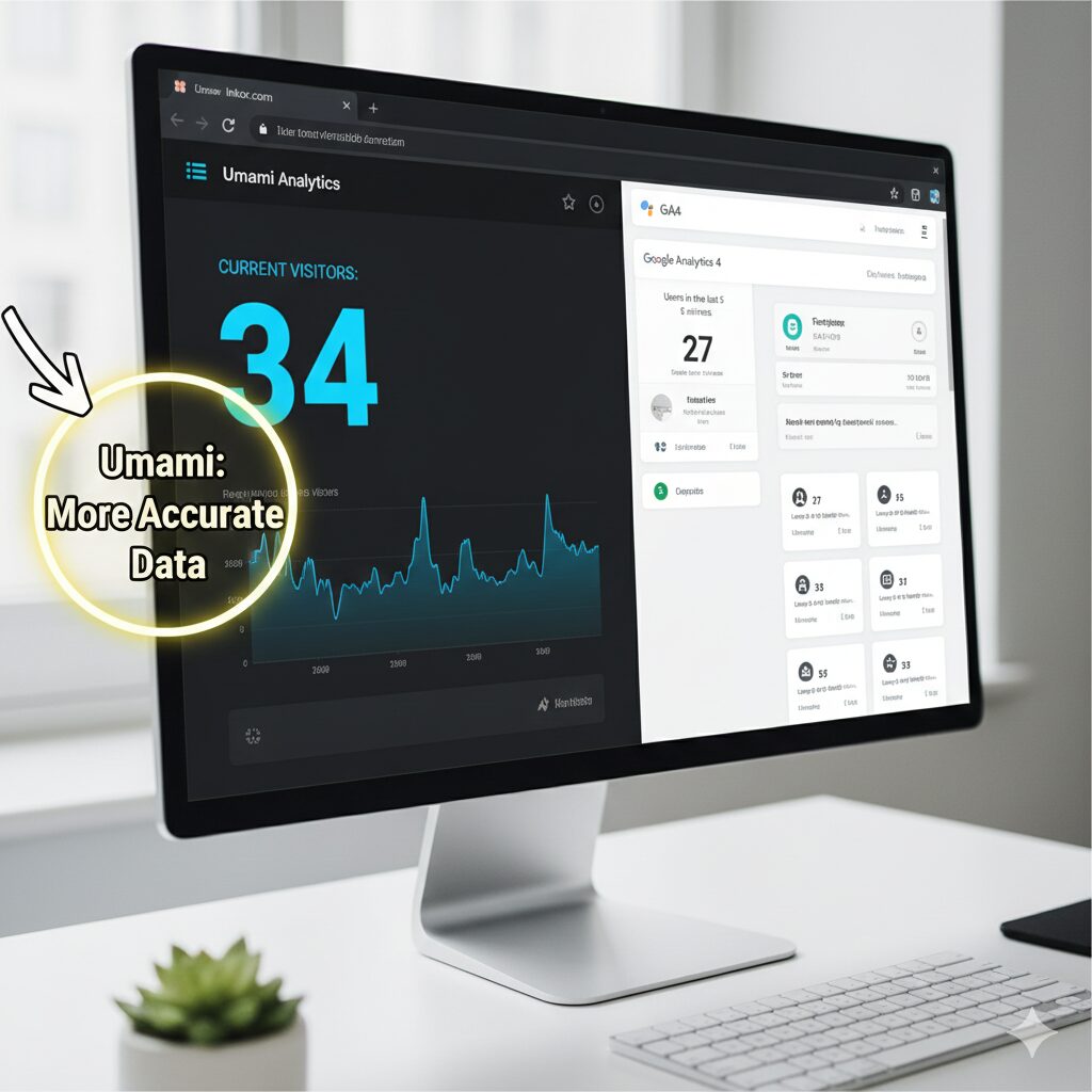 نتيجة اختبار Lighthouse لموقع سجل 100/100 في الأداء بعد الانتقال إلى Umami