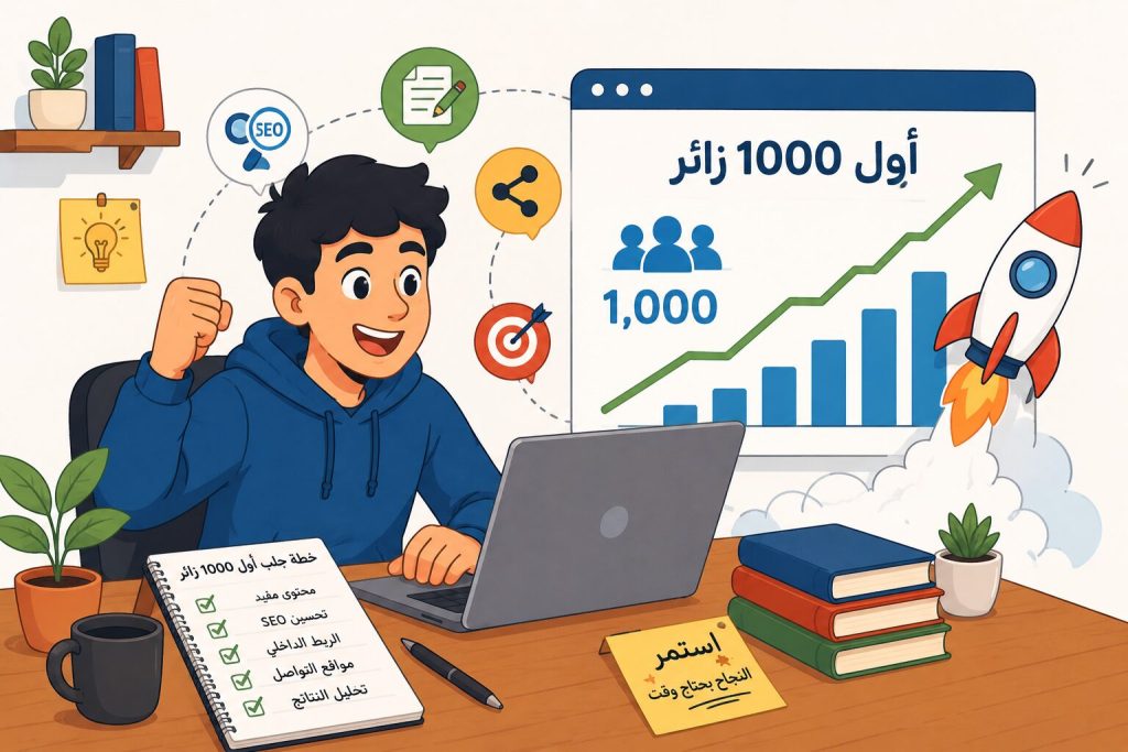 كيف تحصل على أول 1000 زائر لموقعك؟
