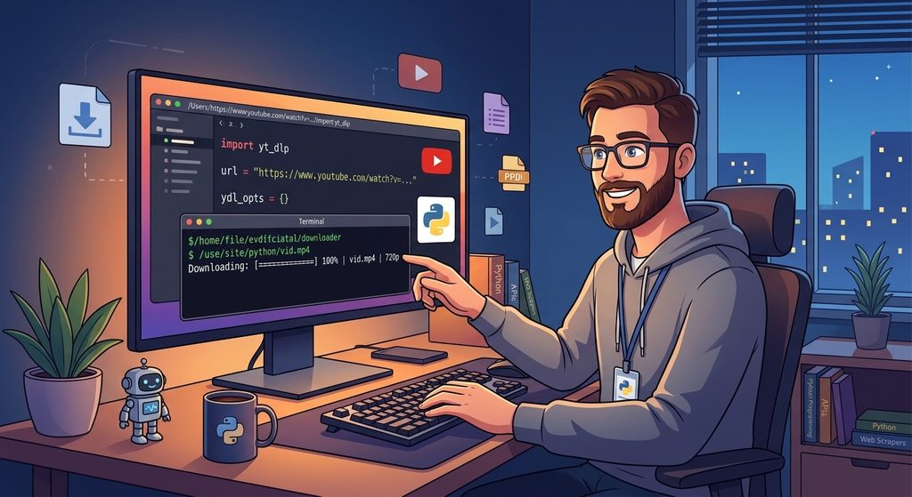 كيف تقوم بتحميل فيديوهات يوتيوب باستخدام لغة بايثون في ثوانٍ؟